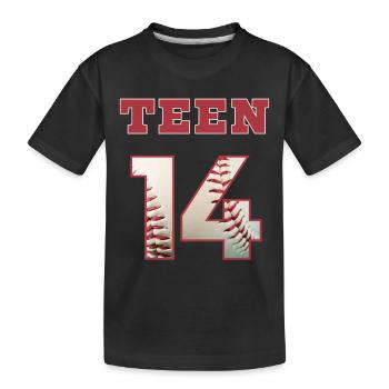 Baseball TEEN 14 - Kids' Premium Organic T-Shirt - black - Front