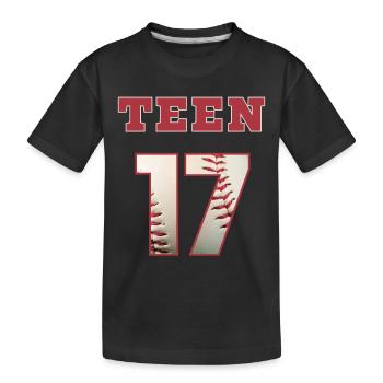 Baseball TEEN 17 - Kids' Premium Organic T-Shirt - black - Front