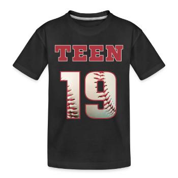 Baseball TEEN 19 - Kids' Premium Organic T-Shirt - black - Front