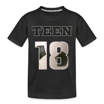 Fussball TEEN 18 Soccer - Kids' Premium Organic T-Shirt - black - Front