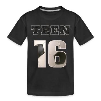Fussball TEEN 16 Soccer - Kids' Premium Organic T-Shirt - black - Front