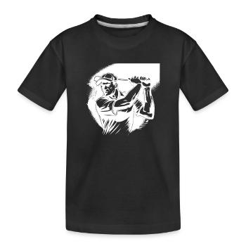 Golf Golfer - Kinder Premium Bio T-Shirt - Schwarz - Vorne
