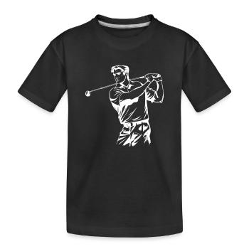 Golf Golfer - Kinder Premium Bio T-Shirt - Schwarz - Vorne