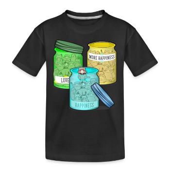 Lustiges Waschbär Liebhaber Tierglück - Kinder Premium Bio T-Shirt - Schwarz - Vorne