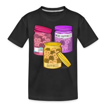Happy Pomeranian Dog Lover Happiness - Kinder Premium Bio T-Shirt - Schwarz - Vorne