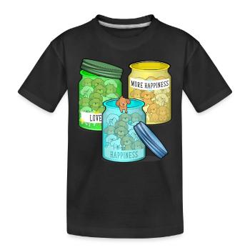 Doodle Dog Lover Happy Doodle - Kinder Premium Bio T-Shirt - Schwarz - Vorne