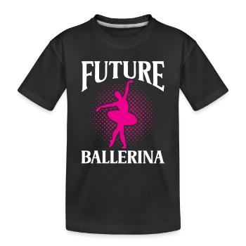 Zukünftige Ballerina Hobby Ballett Balletttänzer - Kinder Premium Bio T-Shirt - Schwarz - Vorne