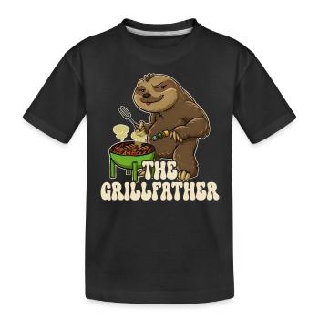 Grillkönig Grillmeister Grilltongs Grill Tongs Grill - Kids' Premium Organic T-Shirt - black - Front