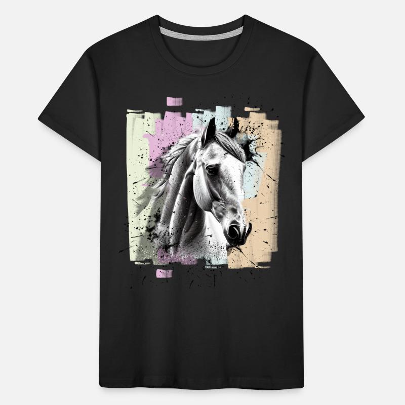 Pferd Kinder Premium Bio T-Shirt