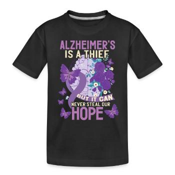 Alzheimer ist ein Dieb - Kinder Premium Bio T-Shirt - Schwarz - Vorne