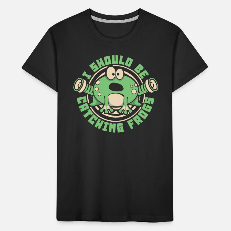 I Should Be Catching Frogs Toad Tadpole Kids' Premium Organic T-Shirt