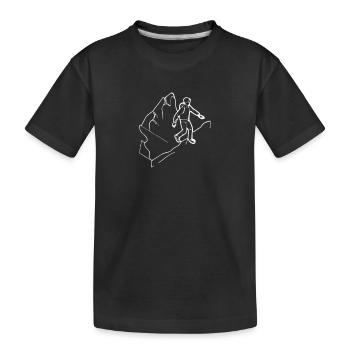 Hikers in the mountains - Kids' Premium Organic T-Shirt - black - Front