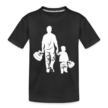 Vatertag Papa und Sohn Matching Gitarristen - Kinder Premium Bio T-Shirt - Schwarz - Vorne