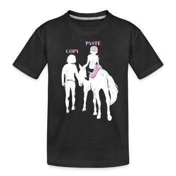 Mothers Day Mom and Daughter Matching Horsing - Kinder Premium Bio T-Shirt - Schwarz - Vorne
