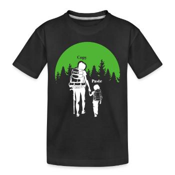 Muttertag Mutter und Tochter passender Wanderer - Kinder Premium Bio T-Shirt - Schwarz - Vorne