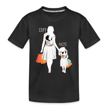 Mothers Day Mom and Daughter Matching Shopping - Kinder Premium Bio T-Shirt - Schwarz - Vorne