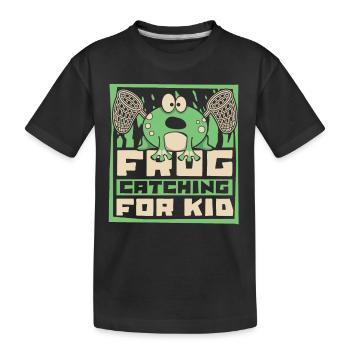 Capture de grenouille pour enfant Rainette Crapaud Grenouille - T-shirt bio Premium Enfant - noir - Devant