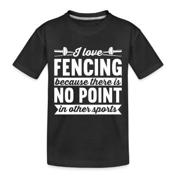 Fencing Fencer - Kids' Premium Organic T-Shirt - black - Front