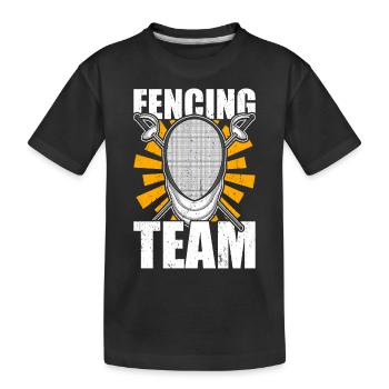 Fencing Fencer - Kids' Premium Organic T-Shirt - black - Front