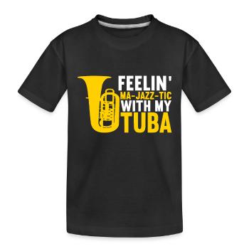 Tuba Tuba lecteur - T-shirt bio Premium Enfant - noir - Devant