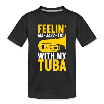 Tuba Tuba lecteur - T-shirt bio Premium Enfant - noir - Devant