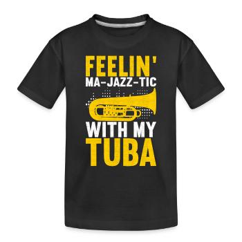 Tuba Tuba lecteur - T-shirt bio Premium Enfant - noir - Devant