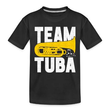 Tuba Tuba lecteur - T-shirt bio Premium Enfant - noir - Devant