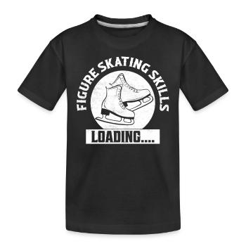 Figure Skating Skills Loading.... Ice Skater Skate - Kids' Premium Organic T-Shirt - black - Front
