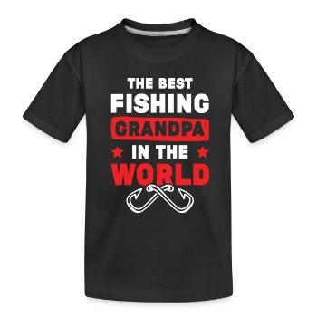 fischer großvater - Kinder Premium Bio T-Shirt - Schwarz - Vorne