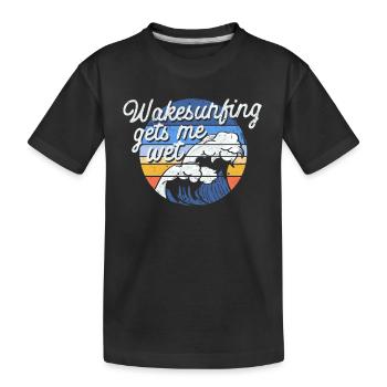 Le wakesurf me fait mouiller wakesurf d’été wake surf - T-shirt bio Premium Enfant - noir - Devant