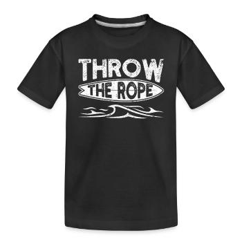 Lancer la corde Wake Surf Navigation de plaisance Wakesurf drôle - T-shirt bio Premium Enfant - noir - Devant