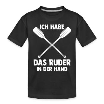 Paddeln Rudern Ruderer - Kinder Premium Bio T-Shirt - Schwarz - Vorne