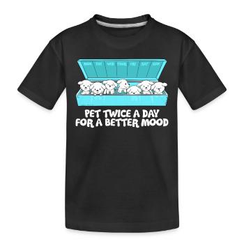 Bichon Frise Dog Happiness Kynologe - Kinder Premium Bio T-Shirt - Schwarz - Vorne