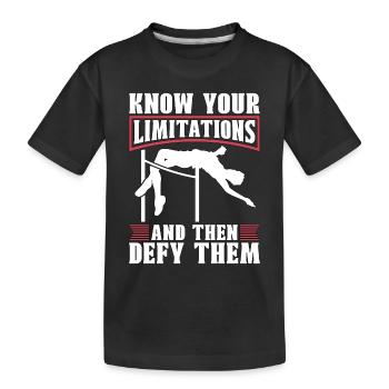 Saut en hauteur Connaissez vos limites et saut en longueur - T-shirt bio Premium Enfant - noir - Devant