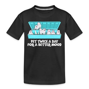Samoyed Hund Sibirischer Samoyed Inhaber - Kinder Premium Bio T-Shirt - Schwarz - Vorne