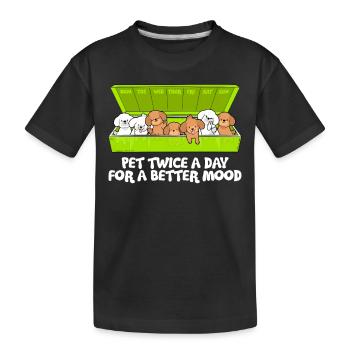 Bichon Frise Dog Happiness Kynologe - Kinder Premium Bio T-Shirt - Schwarz - Vorne