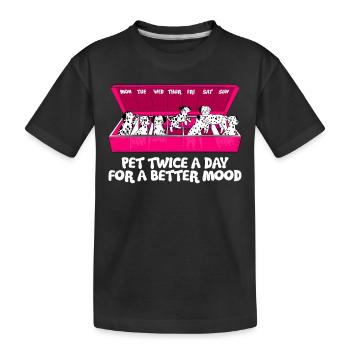 Dalmatiner Dog Breed Happiness Dog Mom - Kinder Premium Bio T-Shirt - Schwarz - Vorne