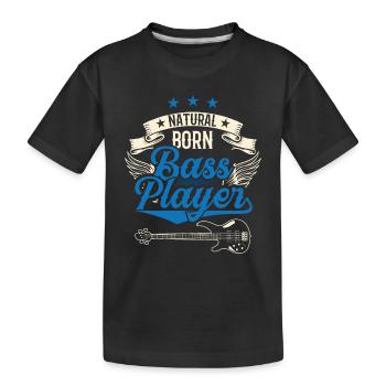 Le bassiste né musicien basse guitare basse - T-shirt bio Premium Enfant - noir - Devant