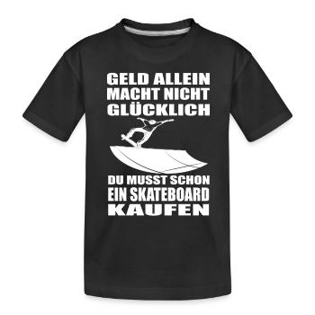 Skateboard - Kinder Premium Bio T-Shirt - Schwarz - Vorne