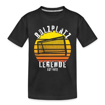 Bolzplatz Legende Fußballer Mannschaft Geburtstag - Kinder Premium Bio T-Shirt - Schwarz - Vorne