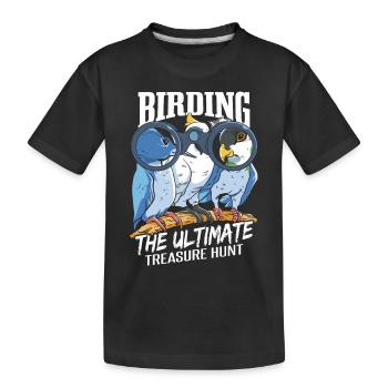 Lustige Vogelbeobachtung Vogelbeobachtung Vogelbeobachter - Kinder Premium Bio T-Shirt - Schwarz - Vorne