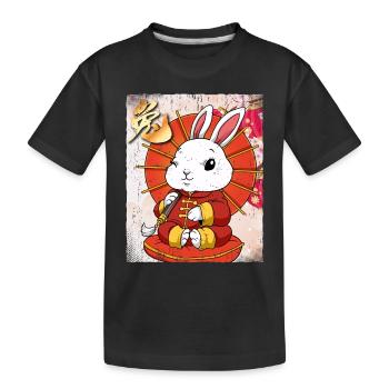 Jahr Des Hasens Mondneujahrsfest Chinesisches - Kinder Premium Bio T-Shirt - Schwarz - Vorne