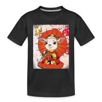 Year of the Goat Lunar New Year Chinese - Kids' Premium Organic T-Shirt - black - Front