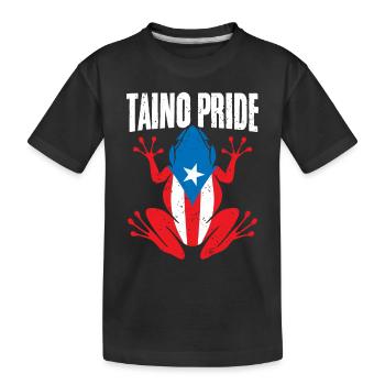 Taino Pride Génial Porto Rico Coqui A Puerto - T-shirt bio Premium Enfant - noir - Devant
