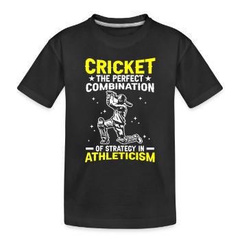 Cricket Die Perfekte Kombination - Kinder Premium Bio T-Shirt - Schwarz - Vorne