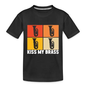 Tuba Tuba lecteur - T-shirt bio Premium Enfant - noir - Devant