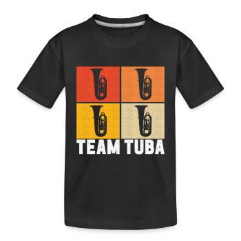 Tuba Tuba lecteur - T-shirt bio Premium Enfant - noir - Devant