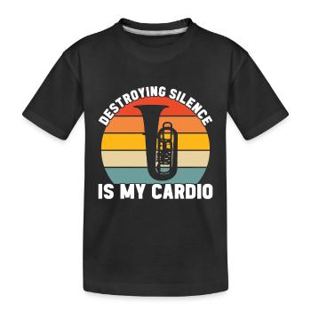 Tuba Tuba lecteur - T-shirt bio Premium Enfant - noir - Devant