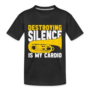 Tuba Tuba lecteur - T-shirt bio Premium Enfant - noir - Devant