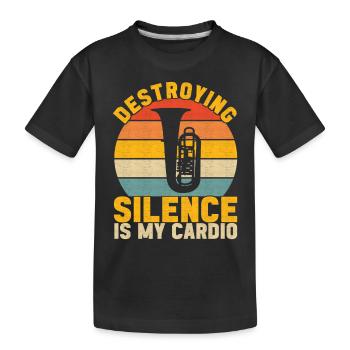 Tuba Tuba lecteur - T-shirt bio Premium Enfant - noir - Devant